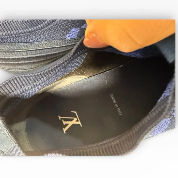 ❌SOLD❌ Louis Vuitton blue Damier Fastline Sneakers - Picture 5 of 6
